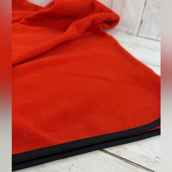 Nautica Orange &blue Quarter Zip fleece Mock Neck Pullover Men's Medium - Picture 10 of 13